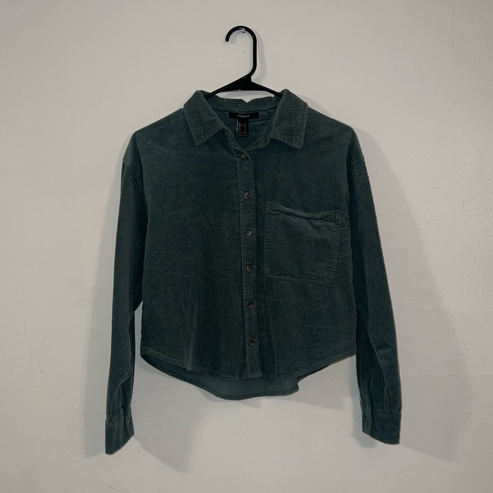 Corduroy low cropped jacket